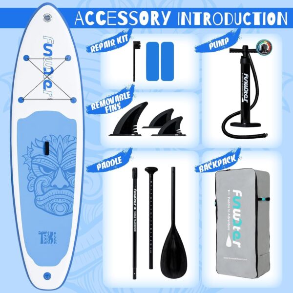 b9ada2e2ac7d452ca56b51a28b0b0ecb FunWater Inflatable Ultra-Light Stand Up Paddle Board for All Skill Levels with Premium SUP Paddleboard Accessories,Non-Slip Comfort Deck for Youth & Adults