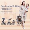 B.Childhood High Landscape Baby Stroller Folding Reversible Seat,Unisex,Blue