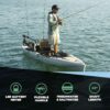 Kayak Series 55lb Thrust Saltwater Transom Mounted Electric Trolling Motor plus Newport 12V50Ah Deep Cycle Heavy-Duty Marine Battery, Sealed AGM Kit, Everything Needed to Operation Motor