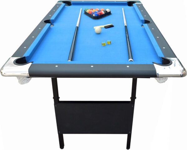 b9ed3ea33a9a4647a01b442852fa704c Hathaway Fairmont 6 Ft Portable Pool Table, Adults Folding Billiards Tables for Game Room with Easy Foldable Storage, Includes Full Set of Billiard Balls, Cues, Chalk & Brush