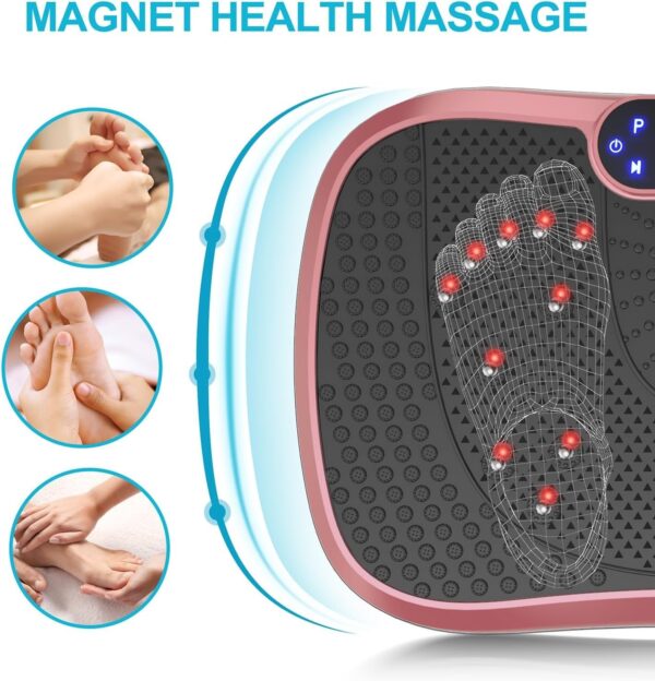 ba479d89deda49b7b3df856bd32adc26 Vibration Plate Fitness Platform Exercise Machine Vibrating Lymphatic Drainage Shaking Full Body Shaker Workout Vibrate Stand Shake Board Sport Gym for Weight Loss Fat Burner for Women Men