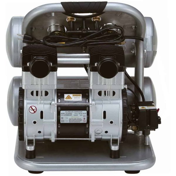 California Air Tools 4620AC 4620AC Ultra Quiet and Oil-Free 2.0 Hp, 4.6 Gal. Aluminum Twin Tank Electric Portable Air Compress