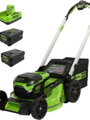 60V 21” Cordless (Self-Propelled) Lawn Mower , 2 x 4.0Ah Batteries and Dual Port Rapid Charger