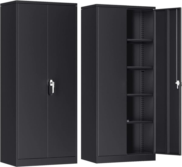 ba7c01948f514a9a9f1e9971ab59fa43 Atripark Metal Storage Cabinet with Lock, 72′′ Lockable Garage Tool Cabinet with Doors