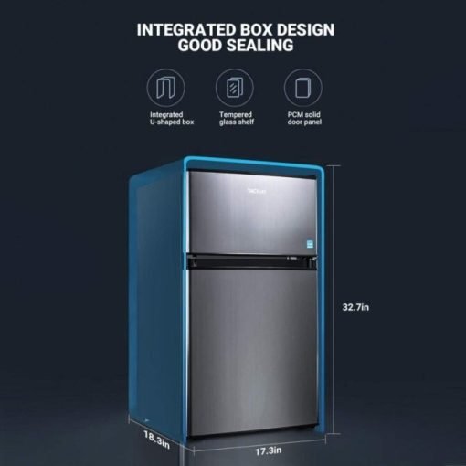 ba8a3027606443a4bf739be1064046f1 Mini Fridge with Freezer, 3.1 Cu.Ft Small Refrigerator, Compact Refrigerator with LED Light