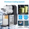 Commercial Slushie Machine 3L Stainless Steel Self-Cleaning Slushy Maker for Frozen Drinks,Snow Melting Ideal for Home,Coffee Shop,Restaurant
