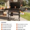Blackstone 2310 Iron-Forged 36′′ Omnivore Griddle – Premium Powder-Coated Steel with Reinforced Hood, Black Finish