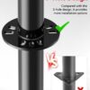 5000 lbs A-Frame Trailer Jack, 23′′ Vertical Travel, 20-24V Cordless Drill Compatible, Adjustable Drop Leg, for Utility, Yacht (Black)