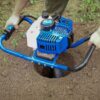 Post Hole Digger Gas Powered, 52cc 2.4 HP 2 Stroke Engine Earth Auger with 8′′ Drill Bit, EPA Compliant Post Hole Auger