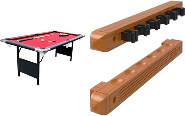 bb15cc867cc043edba0779b76ecaa4a2 Hathaway Fairmont 6 Ft Portable Pool Table, Adults Folding Billiards Tables for Game Room with Easy Foldable Storage, Includes Full Set of Billiard Balls, Cues, Chalk & Brush