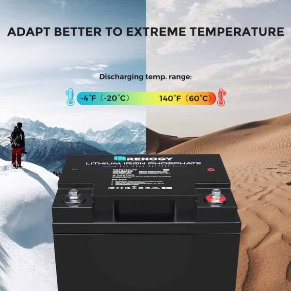 Renogy RBT2425LFP-US 24-Volt 25Ah LiFePO4 Deep Cycle Lithium Battery, Over 2000 Cycles, Backup Power Perfect for Off-Grid