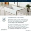 SINKOLOGY Josephine 34 in. 1-Hole Quick-Fit Farmhouse Apron Front Drop-in Single Bowl Crisp White Fireclay Kitchen Sink