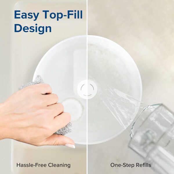 Humidifiers for Bedroom Baby, Sprout Evaporative with Dual Filters for Air & Water, Separate Sensor, Adjustable No Blue Nightlight, Auto Dry, Smart Control & Alexa, Auto Mode, 3.8L Tank for 36H