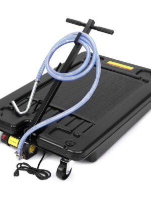 17 Gal Electric Oil Drain with 110V Pump & 8 Ft Hose,Low Profile & T Folding Handle Oil Drain Cart for Truck Cars SUVs