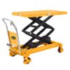APOLLOLIFT Hydraulic Lift Table Cart – 770 lbs Capacity, 51′′ Max Height, Double Scissor Lift with Safety Guard & 4 Wheels