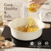 22pcs Pots and Pans Set Nonstick, Cookware Set White Granite Induction Kitchen Cooking Set w/Frying Pans & Saucepans& Grill Pan(PFOS, PFOA Free)