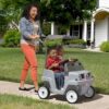 Step2 Side-by-Side Push Around SUV, Kids Push Car, 2 Seats, Stroller Substitute, Includes Seat Belts & Horns, Made of Durable Plastic, Max Weight 100 lbs., For Toddlers 1.5-5 Years Old, Blue