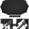 15ft Patio Umbrella with Solar Lights, Large Double Umbrella Outdoor, Rectangle 180”x106” Umbrellas with 156 PCS LED Lights and Crank Handle for Backyard Deck Pool Shade in Black(1.9′′ Pole)