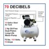California Air Tools 10020CHAD 10 Gal. 2.0 HP Ultra-Quiet and Oil-Free Electric Stationary Air Compressor with Auto Drain