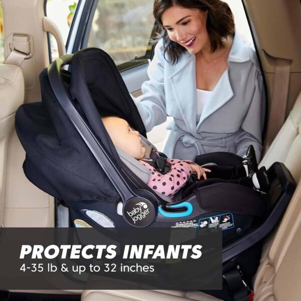 bd9dc0a01a4948cf94cb3f35396d05d2 Baby Jogger City GO 2 Infant Car Seat, Pike with Leatherette