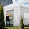 EAGLE PEAK 6×4 Portable Walk-in Greenhouse, Pop-up Indoor Outdoor Garden Green House, Zippered Door and Windows, PE Cover, White