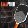 PRO Pickleball Paddles l Pure or Reach l Made with Volcanic Rock l Spin + Power+ Control l USA Tournament Approved l Premium Pickleball Paddle Made in USA l LavaFLXTM Face l 16mm Honeycomb Core