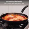 Ultimate Hard Anodized Nonstick Cookware Set 14 Piece, Oven Broiler Safe 400F, Lid Safe 350F, Kitchen Cooking Set w/Fry Pans, Saucepans, Griddle, Dutch Oven, Pots & Pans, Dishwasher Safe, Black