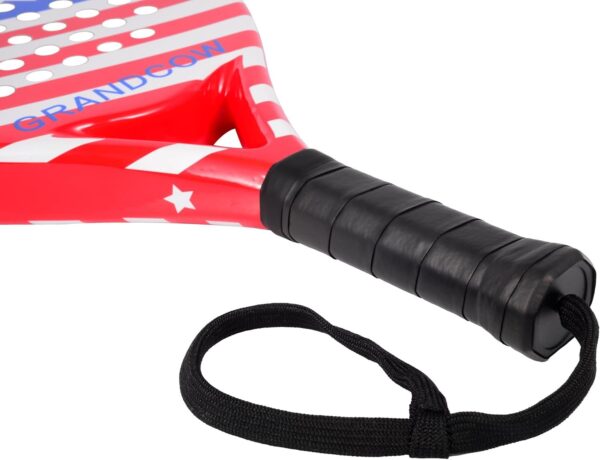 Padel Racket raqueta pala de Padel Tennis Racket Set Beginner Full Package with Cover, 3 Balls, Headband, Wristband and Backup overgrip