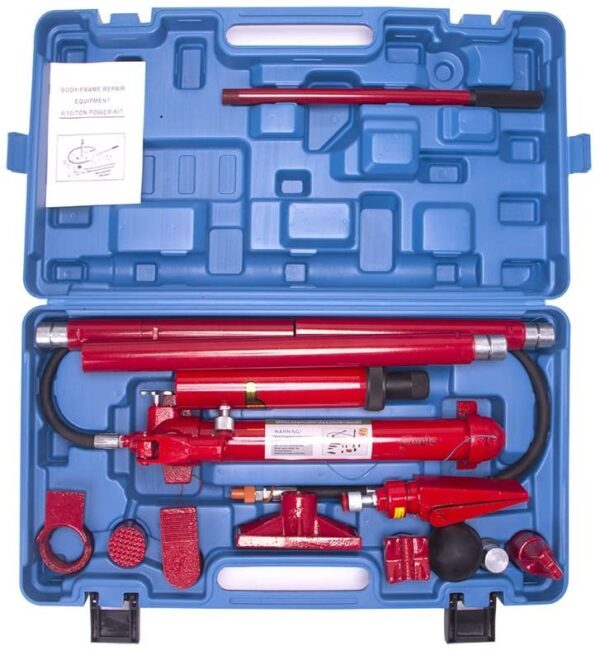 be558d898e654c0390889a84aac9851a 10 Ton Porta Power Hydraulic Jack Repair Kit Auto Shop Air Pump Lift Ram Body Frame Tool Heavy Set