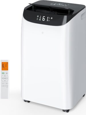 14000 BTU Portable Air Conditioners with Remote Control, 3-in-1 Free Standing Cooling AC Unit with Fan & Dehumidifier, Cools Room up to 700 sq.ft, Smart/Sleep Mode,3 Speed,Auto Swing,24H Timer