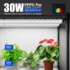 Barrina Mini Greenhouse with LED Grow Light for Indoor Plant, 4-Tier Portable Metal Plant Stand with Wheels, Plant Shelf with Tent, 6Pcs Plant Light with Timer and Thermo-Hygrometer, 35.4×13.8x59IN