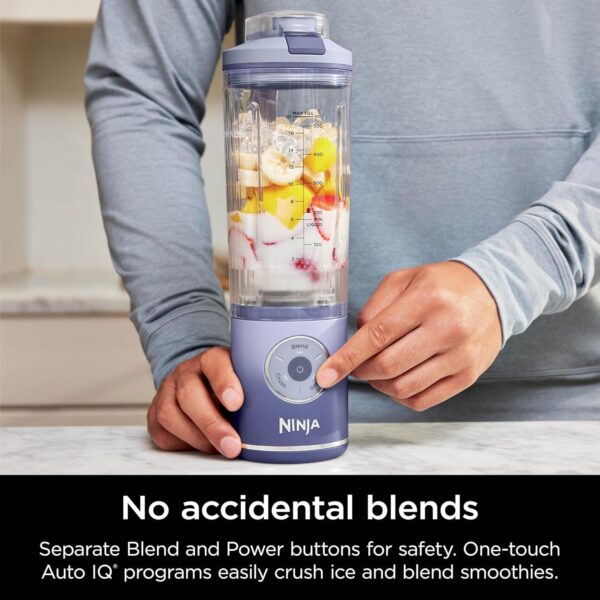 Ninja Blast Max, Portable Blender + Twist & Go, Personal Blender, Ninja Blender, Smoothie, Blend, Ice Crush, 3 Programs, Cordless, 22oz removable Vessel, Dishwasher Safe, Leakproof, Sea Glass, BC251MT