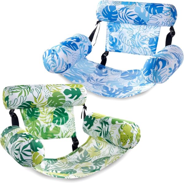 beb2bf77762448599447255398b74210 SLOOSH Inflatable Pool Floats Adult,2 Packs Floating Lounge Chairs,Blow up Pool Noodles for Adult Heavy Duty,Floating Chair for Party Summer Water Beach Lake Fun