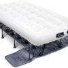 Ivation EZ-Bed (King) Air Mattress with Frame & Rolling Case, Self Inflatable, Blow Up Bed Auto Shut-Off, Comfortable Surface AirBed, Best for Guest, Travel, Vacation, Camping