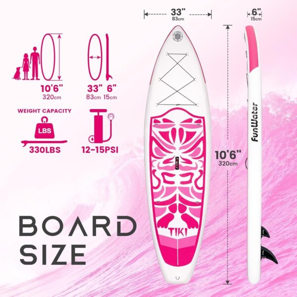 beeff2948afd4714832b2a209d3a0ae7 FunWater Inflatable Ultra-Light Stand Up Paddle Board for All Skill Levels with Premium SUP Paddleboard Accessories,Non-Slip Comfort Deck for Youth & Adults