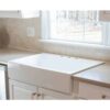 SINKOLOGY Josephine 34 in. 1-Hole Quick-Fit Farmhouse Apron Front Drop-in Single Bowl Crisp White Fireclay Kitchen Sink