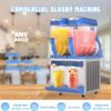 Commercial Slushy Machine – 1000W 30L Tanks Slush Maker Machine 304 Stainless Steel Commercial Margarita Machines Efficient Cooling the Ideal Slushie Maker for Bars Cafes Restaurants