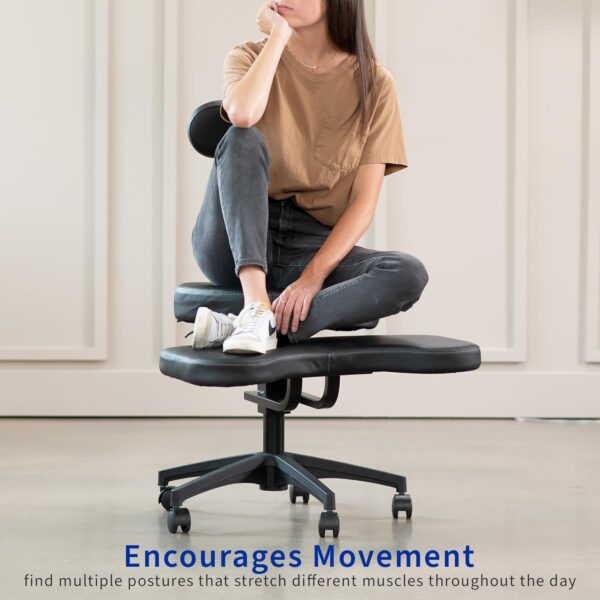 bfb38d0eec504b79ae3b694611abb1db VIVO Cross-Legged Office Chair – Adjustable Height Floor Chair with Back Support for Yoga, Meditation, and ADHD (Black, CHAIR-CL02B-R)