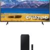 SAMSUNG 55-inch Class Curved UHD TU-8300 Series – 4K UHD HDR Smart TV With Alexa Built-in (UN55TU8300FXZA, 2020 Model) + SAMSUNG HW-Q60B 3.1 ch Soundbar w/Dolby Audio/DTX Virtual:X, 2022