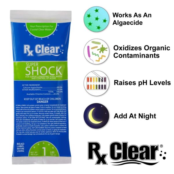 Rx Clear Super Shock for Synergy Pool Systems 24 lb