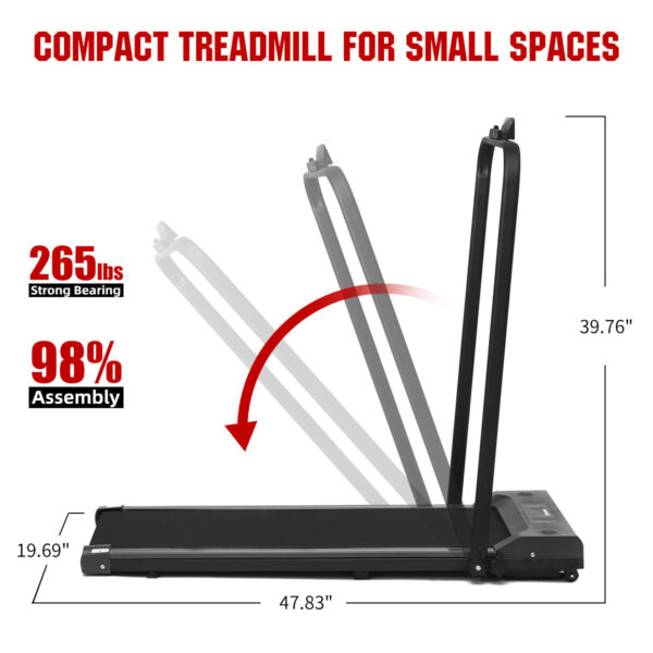c094c264176f447f831e7470ccdf8989 Geemax Electric Treadmill Foldable Compact Treadmill under Desks Treadmill Workout Exercise Treadmill Motorize Treadmill Running Walking Machine with Remote Control for Home Gym (0.5-6.0MPH)