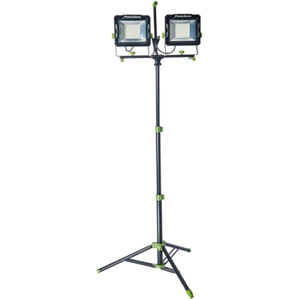 c09d6b3b9b494fd2b5f651aadb452664 20,000 Lumens Dual-Head LED Work Light with Adjustable Metal Tripod Stand and 9 ft. Power Cord