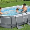 Bestway Oval Above Ground Pool Set (10′ x 6’7′′ x 33′′)| Includes Filter Pump & ChemConnect Dispenser