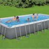 Bestway Oval Above Ground Pool Set (10′ x 6’7′′ x 33′′)| Includes Filter Pump & ChemConnect Dispenser