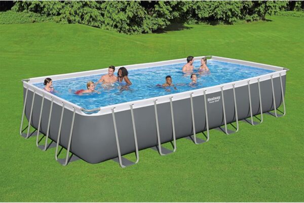 Bestway Oval Above Ground Pool Set (10′ x 6’7′′ x 33′′)| Includes Filter Pump & ChemConnect Dispenser