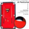 Hathaway Fairmont 6 Ft Portable Pool Table, Adults Folding Billiards Tables for Game Room with Easy Foldable Storage, Includes Full Set of Billiard Balls, Cues, Chalk & Brush