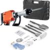 Demolition Jack Hammer, 1350 BPM Concrete Breaker 6pcs Chisels Bit Chipping with Case, 2200W Electric Jackhammer Heavy Duty, Black