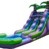 HeroKiddo 16′ Purple Tropical Lightweight Premium Commercial Grade Water Slide Inflatable with Attached Pool for Kids and Adults (with Blower), Wet Dry Use, Summer Fun