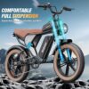 Electric Bike for Adults Q20, 2000/1500W, 37/30MPH,52V 40AH,48V/20AH E-Bike,30-180 Miles Electric Motorcycle, 20′′ Fat Tire Dirt Bike, UL2849 All Terrain for Mountains, Snow, Sand, Road