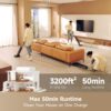 Wet Dry Vacuum Cleaner, 0 Tangle Cordless Vacuum Mop All-in-One for Hard Floors, 180° Lie-Flat Floor Cleaner Machine with 194°F Hot Self-Cleaning, 50Mins Runtime